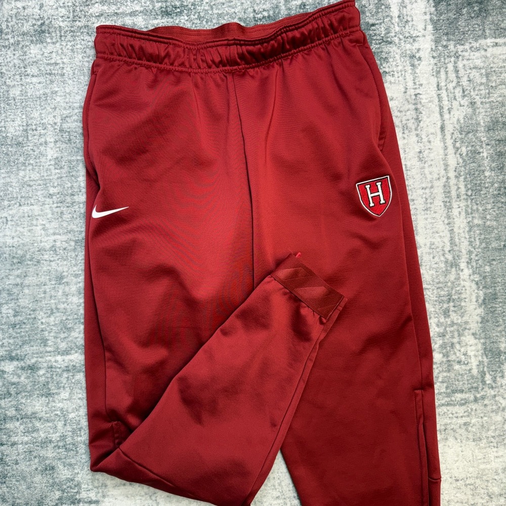 Harvard Crimson Sweatpants Mens Small Nike Dri Fit Sideline Heavyweight Joggers